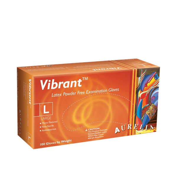Dental Vibrant™ Micro-Textured Latex Gloves 100/bx - Aurelia® 705-98225 - DENTAMED USA