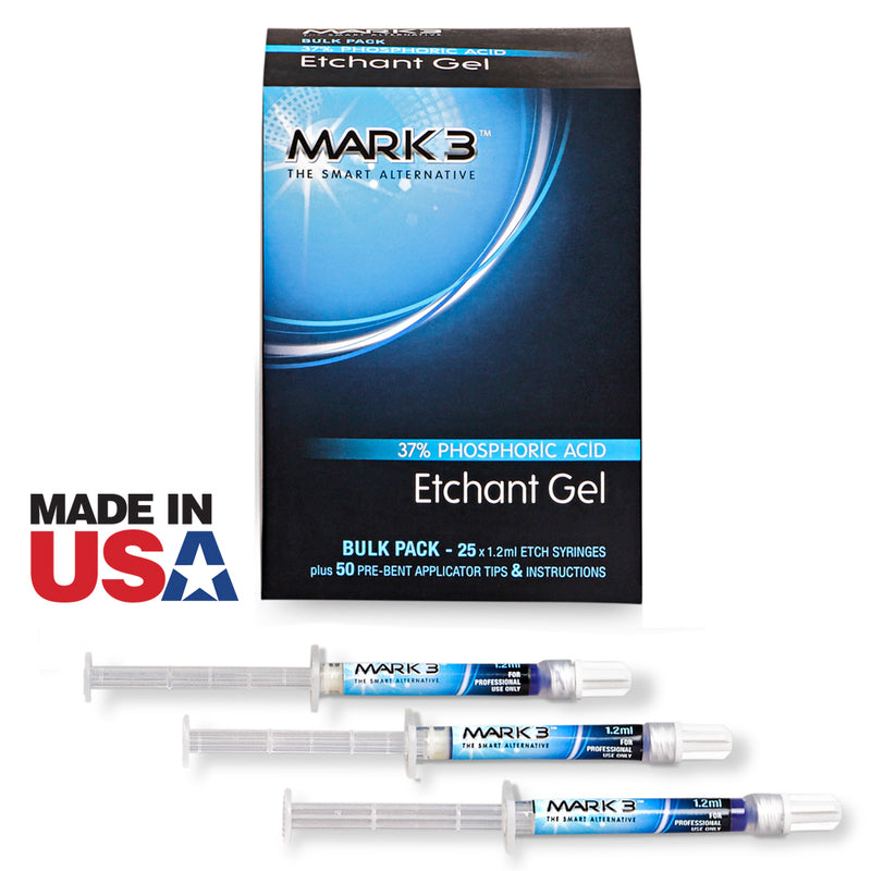 Dental MARK3 Etch Gel 37% Phosphoric Acid Bulk Pack (25) 1.2 ml syringes 100-9091 - Dentamed USA