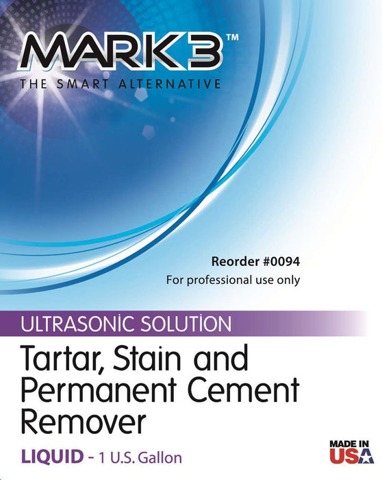 MARK3 Ultrasonic Solution Liquid, Tartar, Stain & Permanent Cement Remover, 1 Gallon Bottle