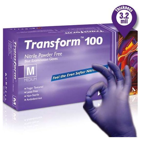 Transform Nitrile Powder-Free Examination Gloves 200/pk - Aurelia 705-98895