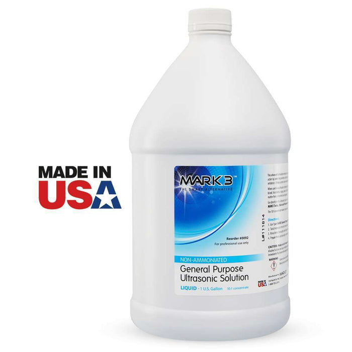 MARK3 Ultrasonic Solution Liquid, Tartar, Stain & Permanent Cement Remover, 1 Gallon Bottle