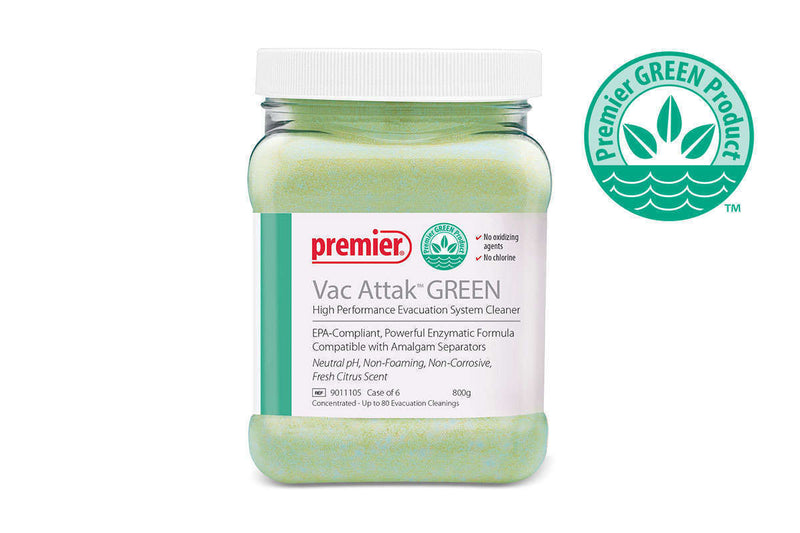 Dental Vac Attak™ GREEN High-Performance Evacuation System Cleaner 6/cs 580-9011105 - Dentamed USA