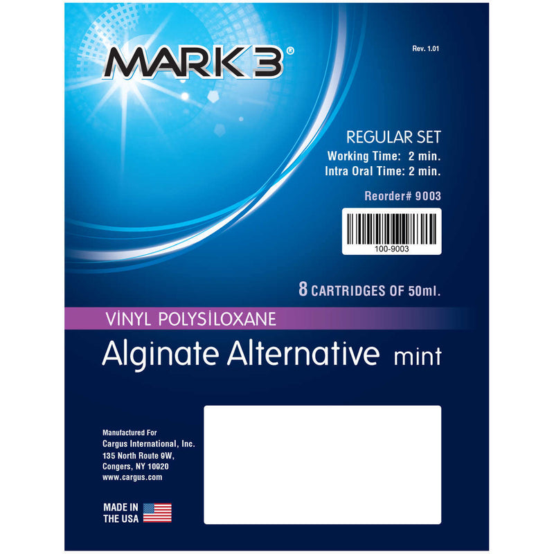 Dental MARK3 Alginate Alternative Regular Set 50ml Cartridges 8/pk 100-9003 - Dentamed USA