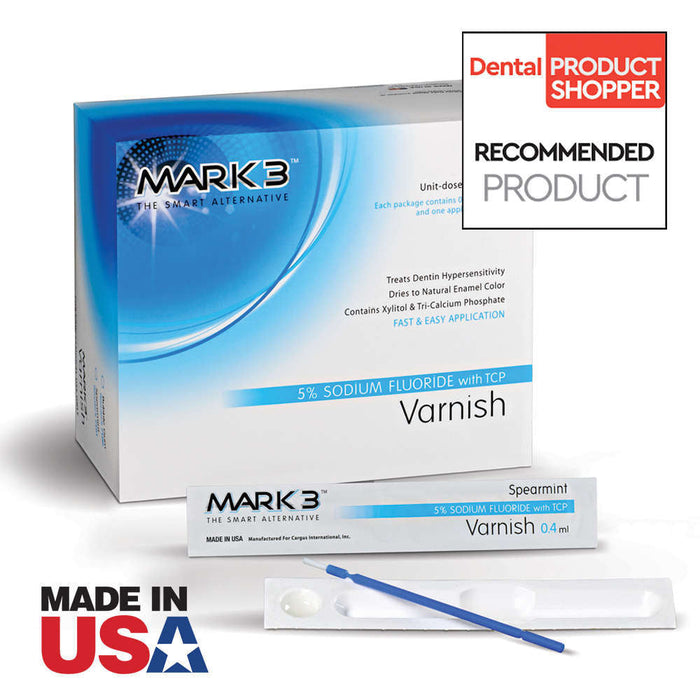 MARK3 Varnish 5% Sodium Fluoride w/ TCP 50/bx - DENTAMED USA