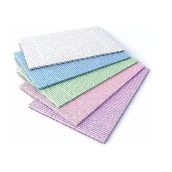 MarK3 2-ply dental patient bibs, 13x18 inches, pack of 500, designed for dental clinics and patient protection.
