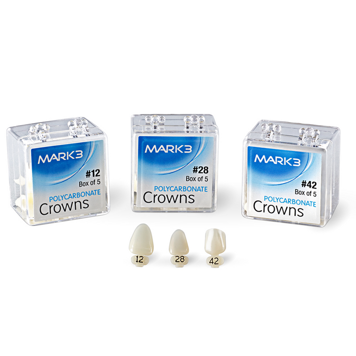 Dental Polycarbonate Crowns 5/pk - MARK3 - DENTAMED USA