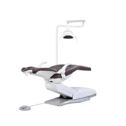 ADS AJ16 Orthodontic Dental Chair with built-in light, featuring adjustable headrest and armrests for patient comfort.