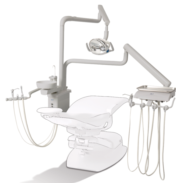 DCI Reliance Dental Unit with PMU w/Cuspidor Gray PN RO4150 - Dentamed USA