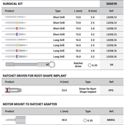 DSI MCB/ROOT surgical kit SK001R, SK001M - DENTAMED USA