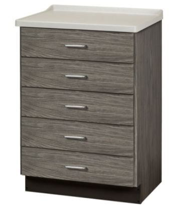 Clinton Fashion Finish Molded Top Treatment Cabinet with 5 Drawers  8805-AF - DENTAMED USA