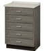 Clinton Fashion Finish Molded Top Treatment Cabinet with 5 Drawers  8805-AF - DENTAMED USA