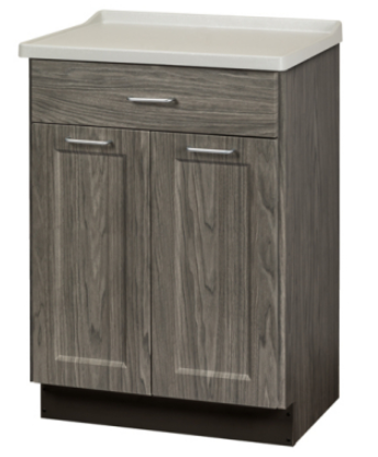 Clinton 8821-AF Fashion Finish, Molded Top Treatment Cabinet with 2 Doors and 1 Drawer - DENTAMED USA