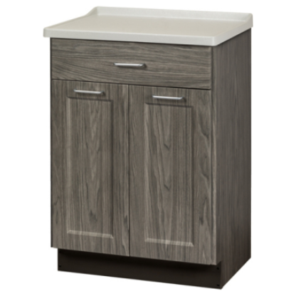 Clinton 8821-AF Fashion Finish, Molded Top Treatment Cabinet with 2 Doors and 1 Drawer - DENTAMED USA