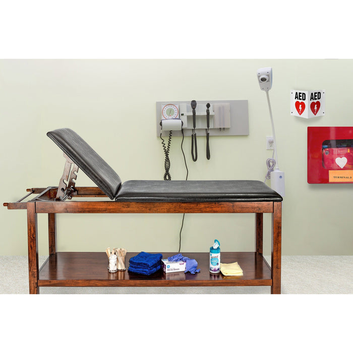 Viva Comfort Noble-Line Mahogany Wooden Exam Table With Full Shelf 996-03-MA