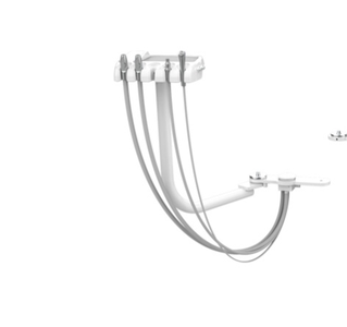 ADS Dental Chair Mounted Swing Rear Assistant Vacuum Package A0332303, dental unit with flexible swing mount and vacuum system.
