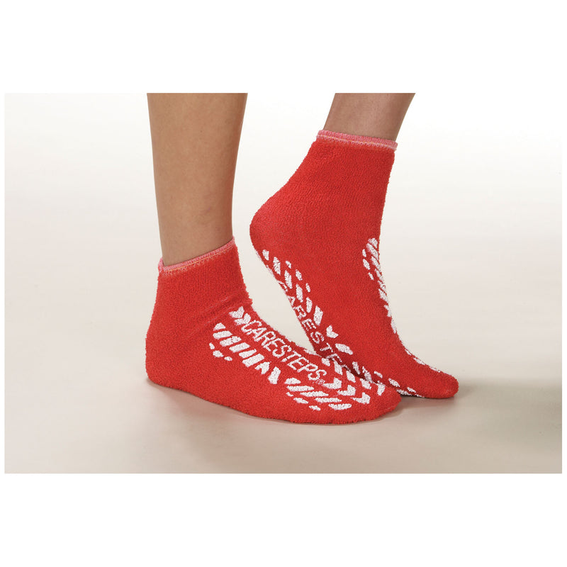 Footwear Slip-Resistant, Adult, Double Sided Print, Large, Red, 4 dz/cs