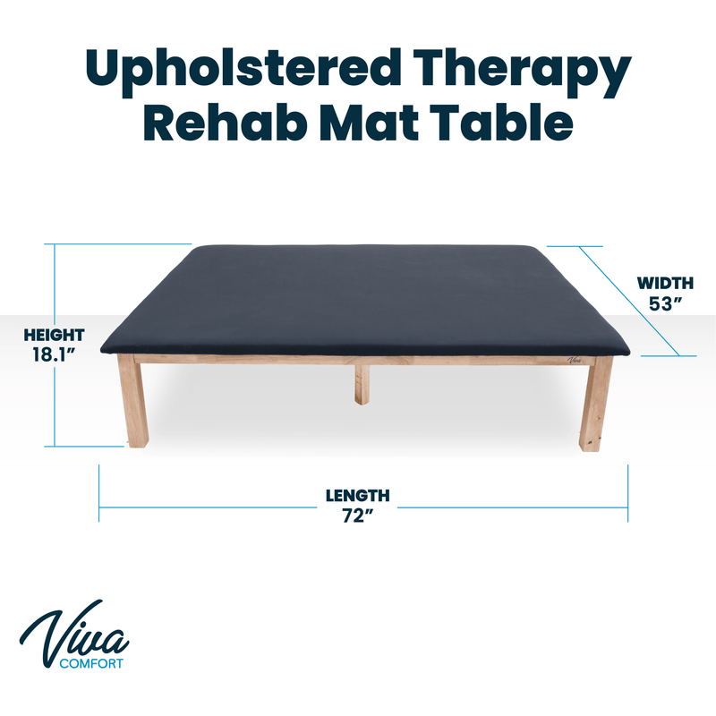 Viva Confort Regal-Line Upholstered Therapy Rehab Mat Table 996-05-blk - DENTAMED USA