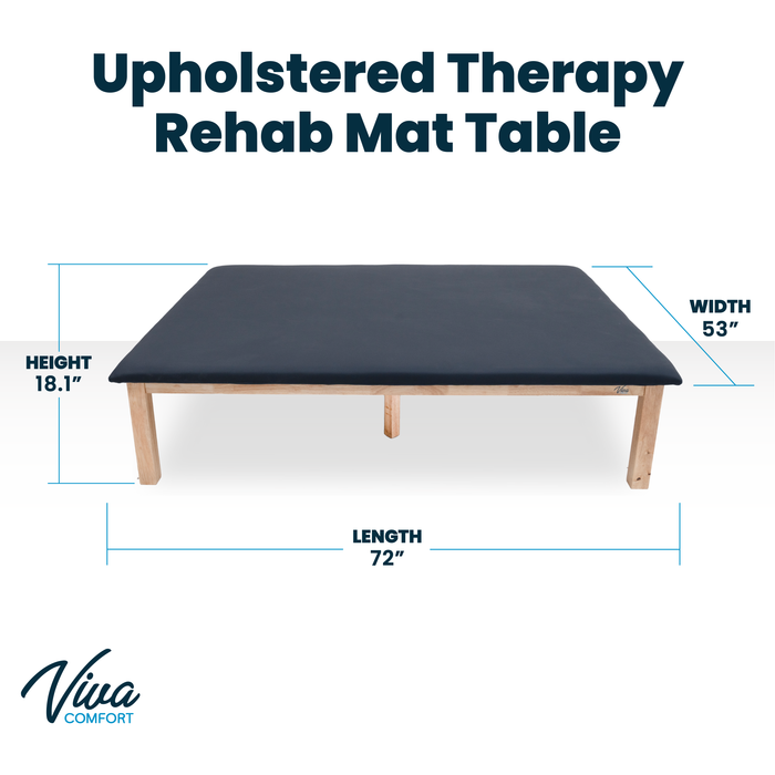 Viva Confort Regal-Line Upholstered Therapy Rehab Mat Table 996-05-blk