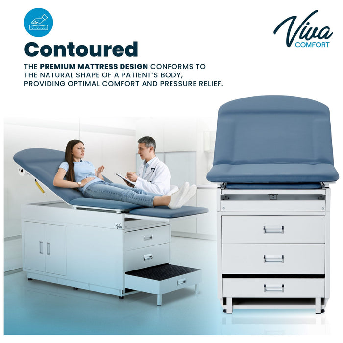 Viva Comfort Premium Comfort Grande Steel Exam Table ADI996-09-S2-BLK