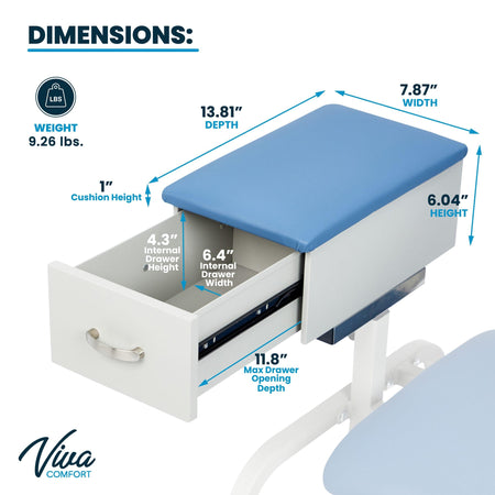 Viva Comford Padded Blood Drawing Chair with Drawer - DENTAMED USA