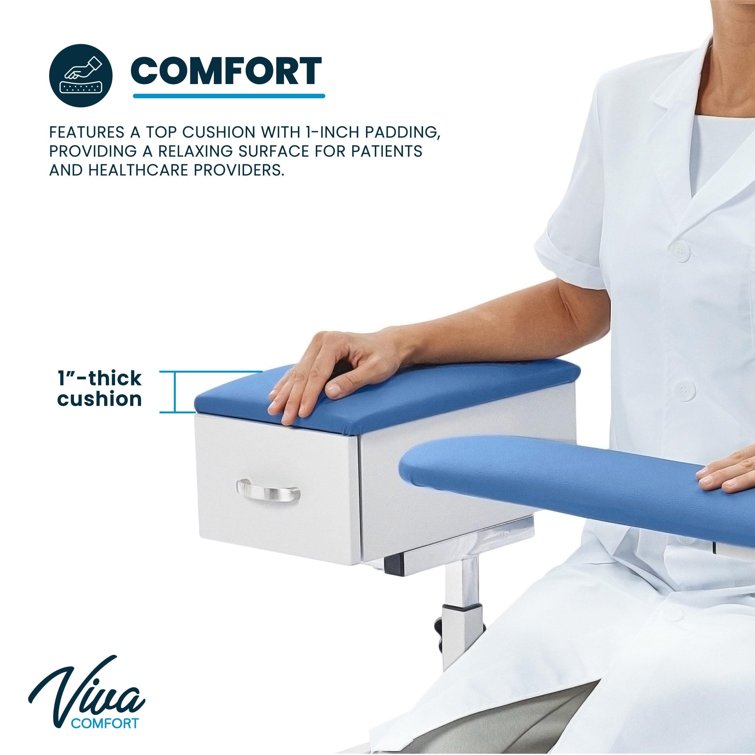 Viva Comford Padded Blood Drawing Chair with Drawer - DENTAMED USA