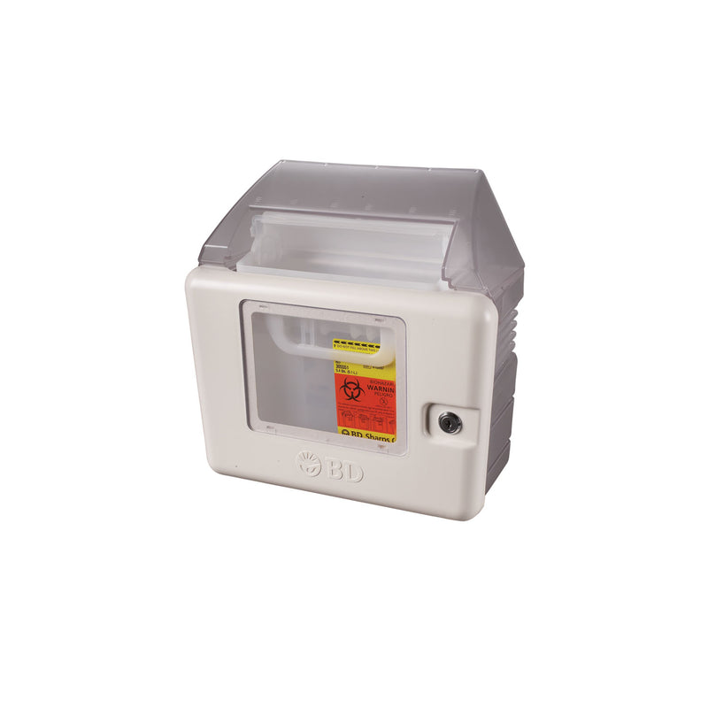 Sharps Collector Locking Wall Cabinet for 5.4qt Next Generation Collectors, Beige Enclosure with Natural Shield, 13 x 13" x 5" (Continental US Only) (Drop Ship Requires Pre-Approval)"