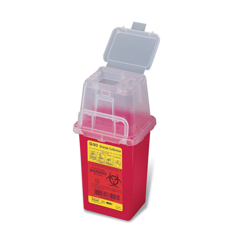 Sharps Collector, 1.5 Qt, Phlebotomy, Red, 36/cs (30 cs/plt) (Continental US Only) (Drop Ship Requires Pre-Approval)