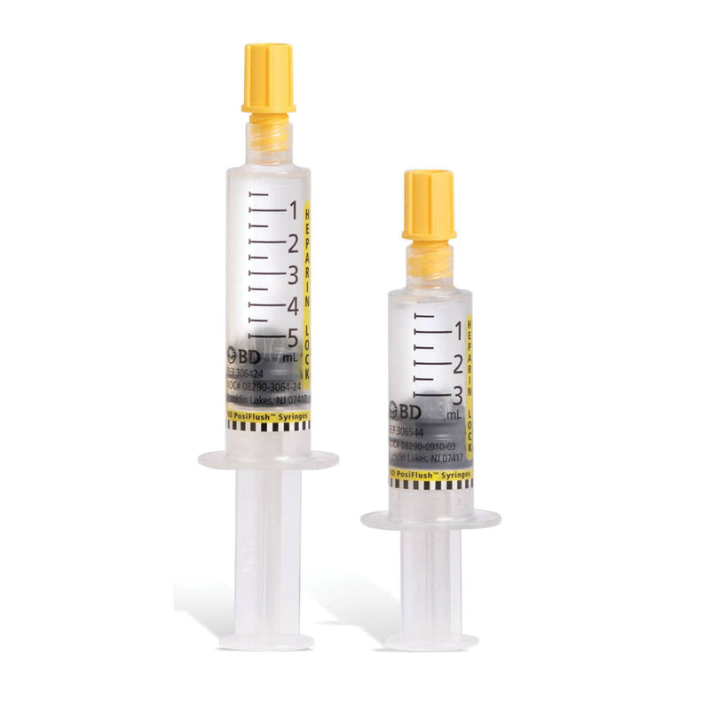 Heparin Lock Flush Syringe, 100 Units/mL, 3mL, 30/bx, 16 bx/cs (Rx) (Temp Sensitive; Non-Returnable) (Continental US Only, Excluding IN & ND) (Drop Ship Requires Pre-Approval)