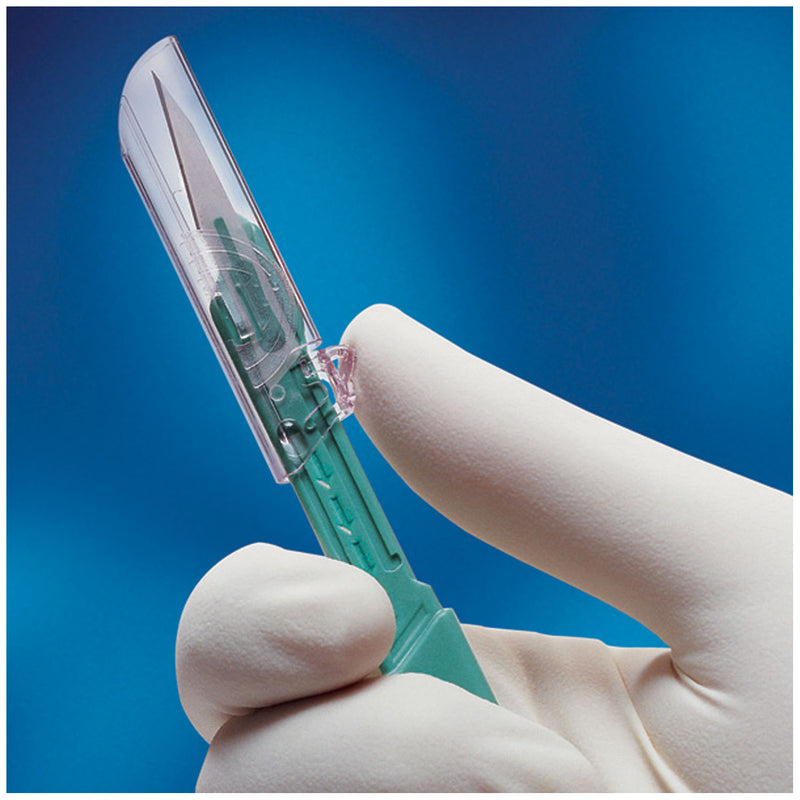 Protected Disposable Scalpel, Size 15, Sterile, 10/bx, 10 bx/cs (US Only) (Not Available For Sale into Canada)