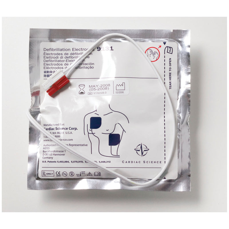 Adult Defibrillation Electrodes, For Powerheart or CardioVive AEDs, 2 Year Warranty, 1 set/pk