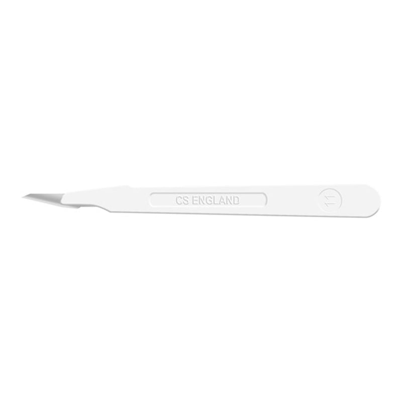 Scalpel, Stainless Steel, Size 11, White Handle, Disposable, Sterile, 10/bx (DROP SHIP ONLY)