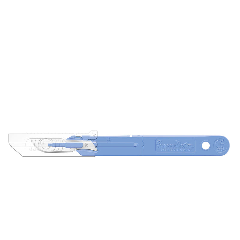 Safety Scalpel No. 20 with Retracting Guard, Sterile, 10/bx (DROP SHIP ONLY)