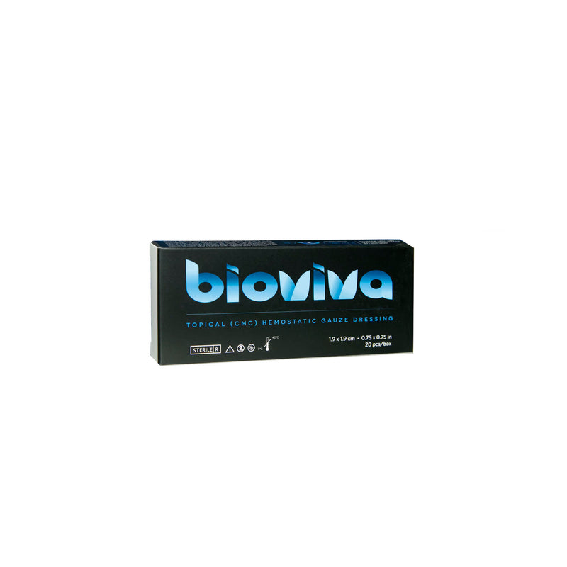 Bioviva Hemostatic Gauze (Gelfoam Comparable), 20/bx (Dual Dressing Per Each Blister Pack) (US Only, Excluding IN and ND)