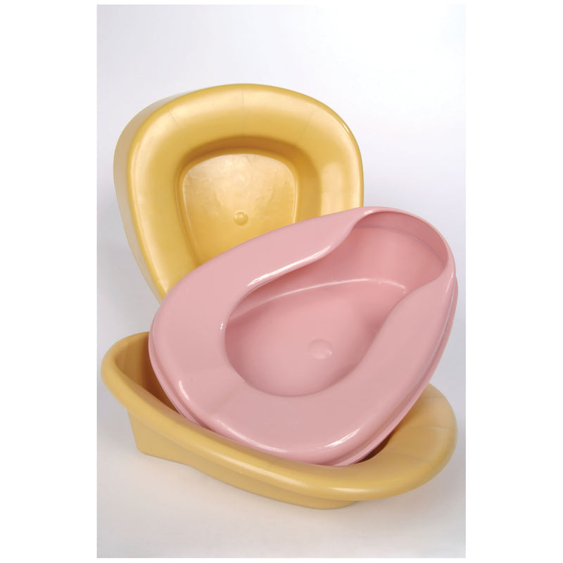 Bed Pan, Gold, Large, Commode Style, Stackable, Disposable, 25/cs