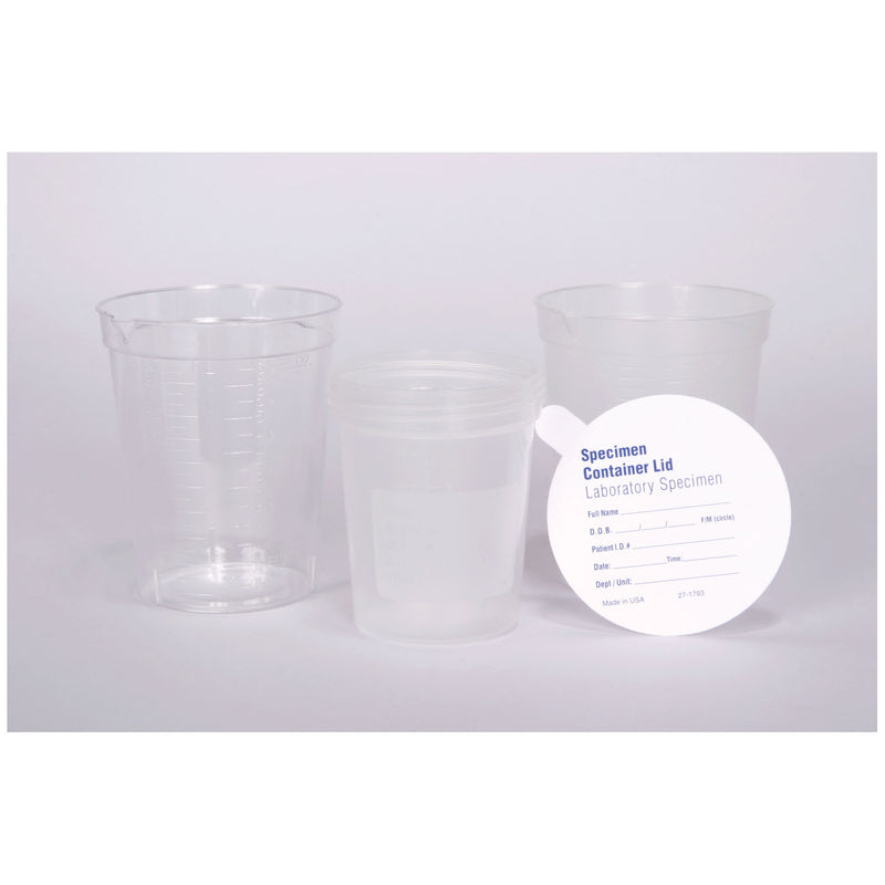 Specimen Container Only, 4 oz, 500/cs (45 cs/plt)