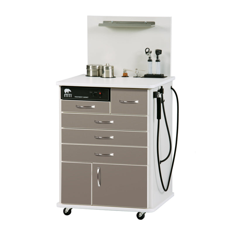 TC100AS ENT Cabinet, Sit-down, Standard Configuration 1, Laminate-Shadow, Trim-White (DROP SHIP ONLY) (Continetal US & Canada)