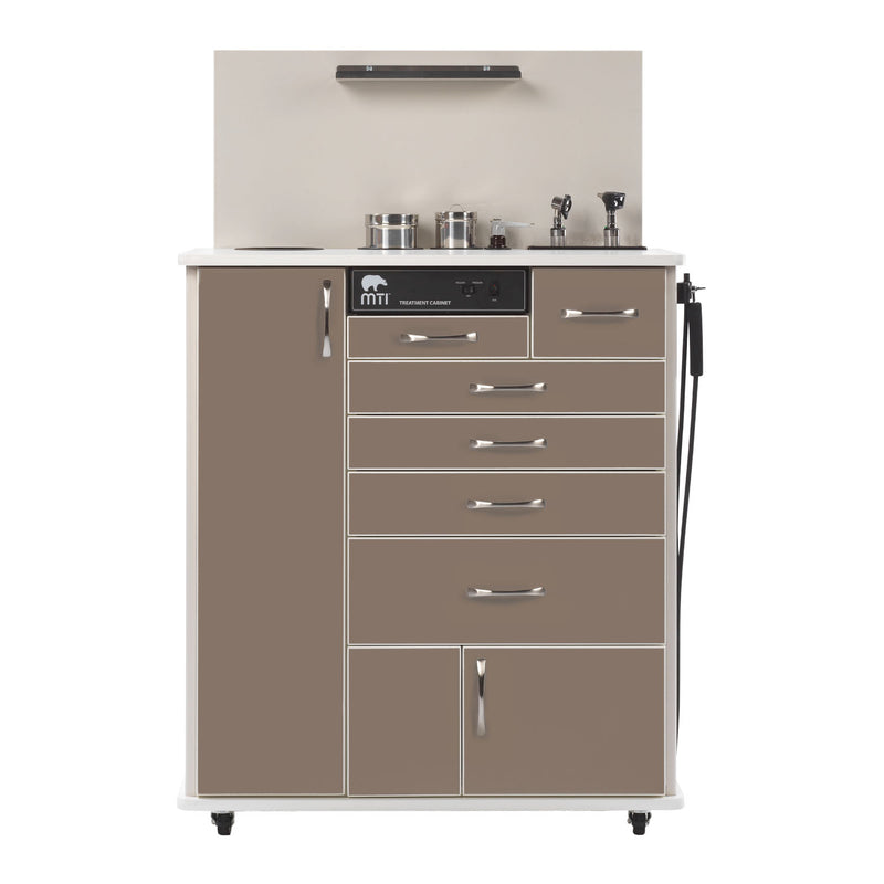 TC100DS ENT Cabinet, Stand-up with Side Storage, Standard Configuration 1, Laminate-Shadow, Trim-White (DROP SHIP ONLY) (Continetal US & Canada)