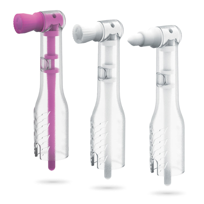 Oscillating AntiSplatr Mini Disposable Prophy Angle, Soft Cup, Pink, 100/bx