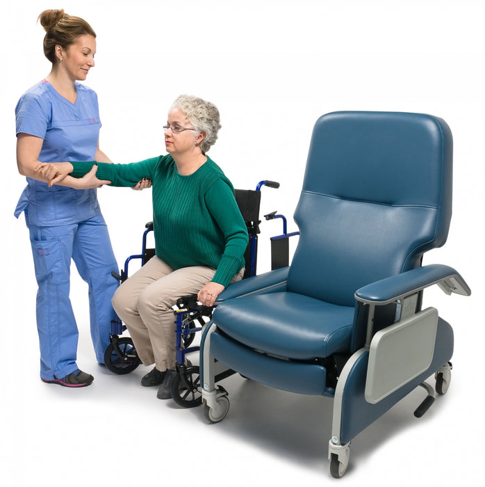 Graham Field Lumex Deluxe Clinical Care Recliner with Drop Arms FR566DG8567