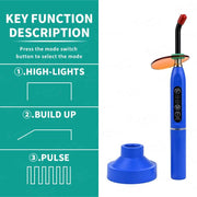 LED Wireless Dental Curing Light Lamp Machine Dentistry - DENTAMED USA