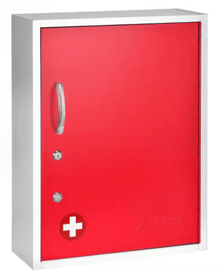 Viva Comford Medicine Cabinet W/ Pull-Out Shelf & Document Pocket Red 999-06-RED - DENTAMED USA