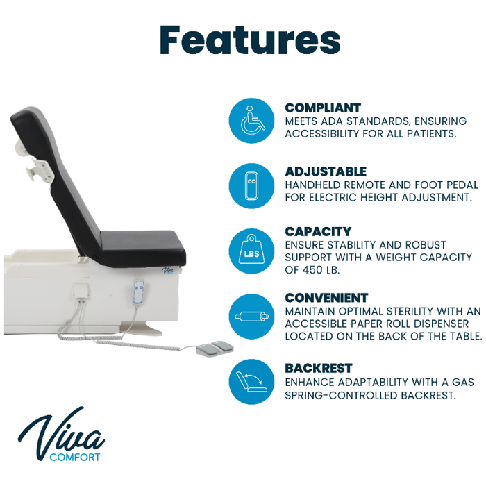 Viva Comfort Pointe Power Exam Table