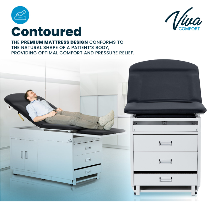 Viva Comfort 996-09-S-BLK Grande Steel Exam Table