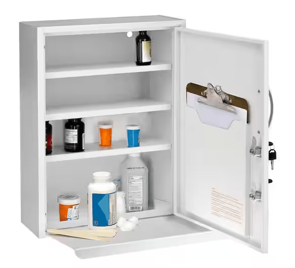 Viva Comford Medicine Cabinet W/ Pull-Out Shelf & Document Pocket Red 999-06-RED - DENTAMED USA