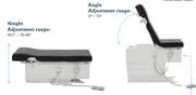 Viva Comfort Pointe Power Exam Table 996-10-Black/Blue - DENTAMED USA
