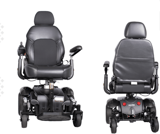 Merits Power Wheelchair VISION SPORT W/ STATIC REHAB SEAT P326ACARMUB + R600-0ED18 - DENTAMED USA