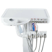 4 Hole Dental Portable Mobile Delivery Unit System Cart Treatment work Compressor 65L/Min - DENTAMED USA