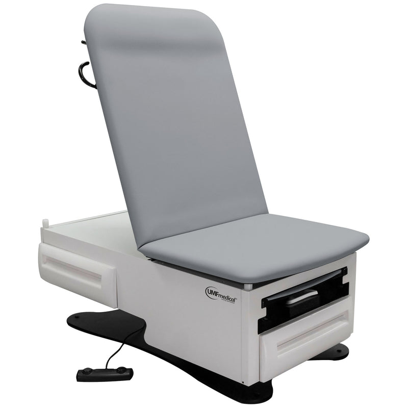 Exam Table, ADA Model 3001 with Pneumatic Backrest, Seamless Upholstered Top, Foot Control, Front Storage Drawer, Rear Reversible Storage Drawer, Available in 16 Colors (DROP SHIP ONLY)