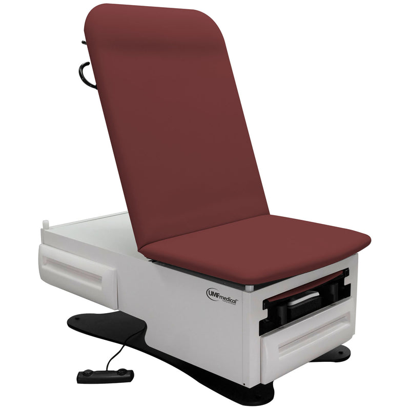 Exam Table, ADA Model 3002 with Pneumatic Backrest, Seamless Upholstered Top, Stirrups, Foot Control, Front Storage Drawer, Rear Reversible Storage Drawer, Available in 16 colors (DROP SHIP ONLY)
