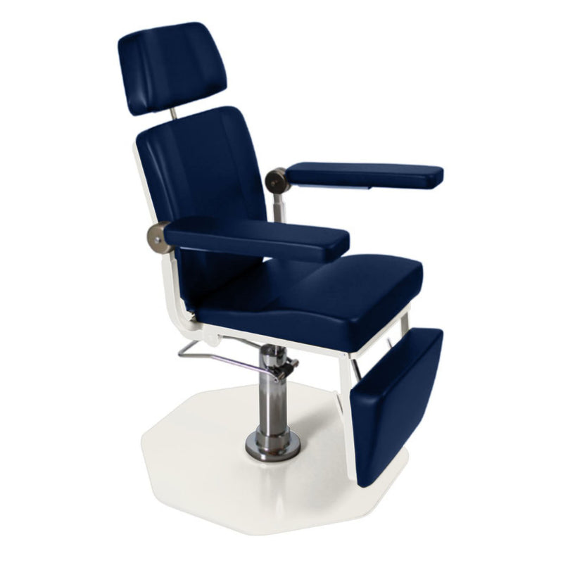 Phlebotomy Chair, 8612, Height Adjustable with Seamless Upholstery, Foot Operated Pump, 250 lb, Cushioned Leg Rest, Available in 8 Colors (DROP SHIP ONLY)